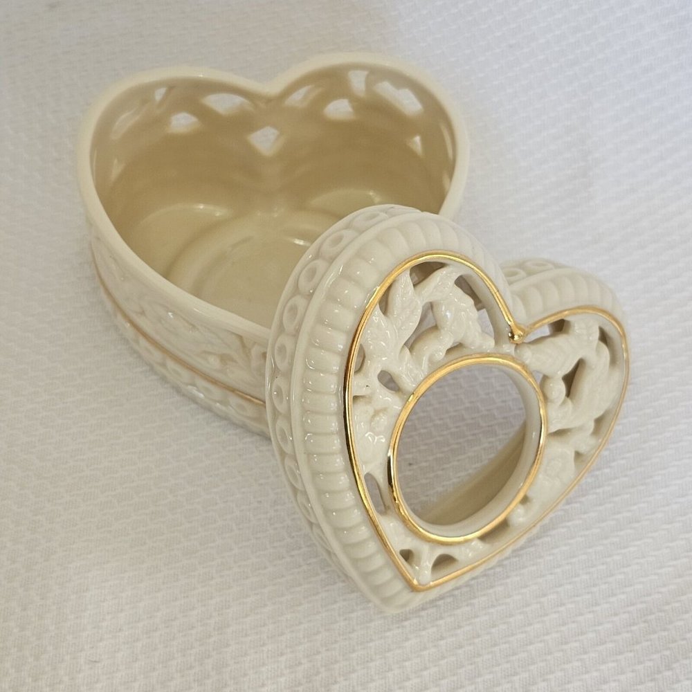 2002 Partylite Thank You From The Heart Tea Light Holder 3" toile gold lined - Picture 4 of 10
